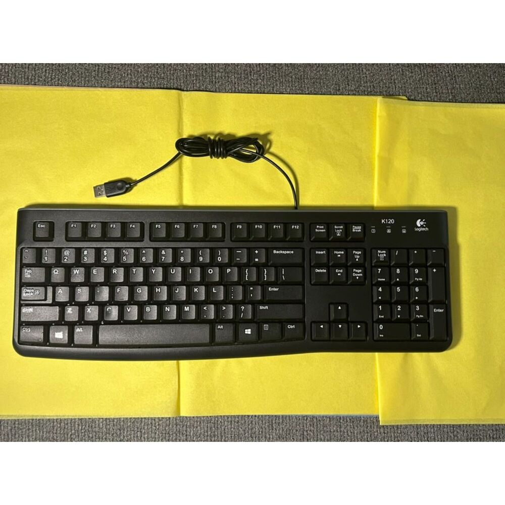 Logitech K120 Wired USB Keyboard - Like New Condition (Tested & Working